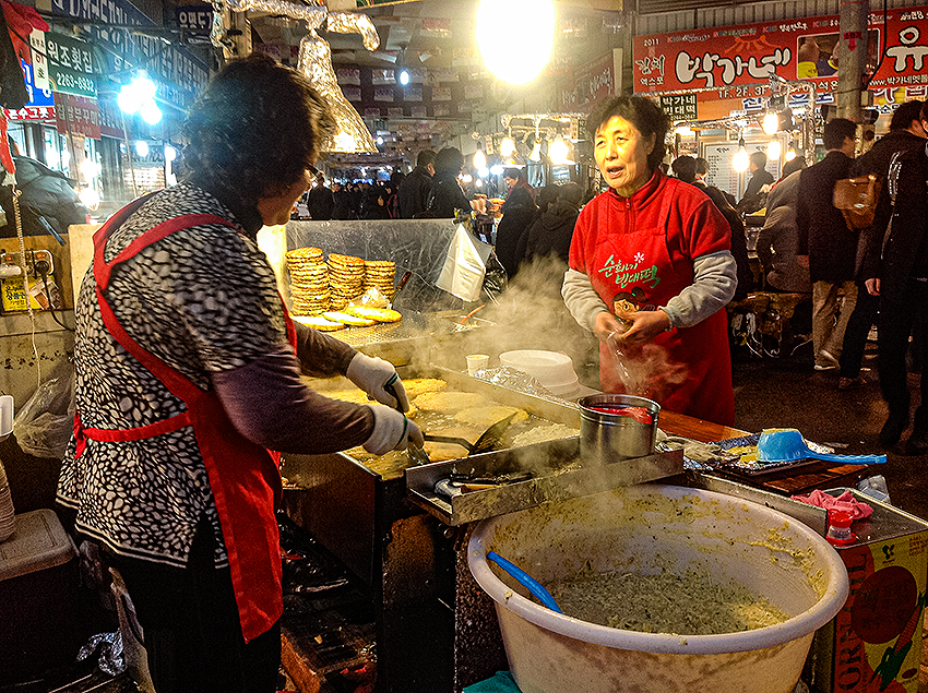 Preparing Lunch, Seoul, Korea