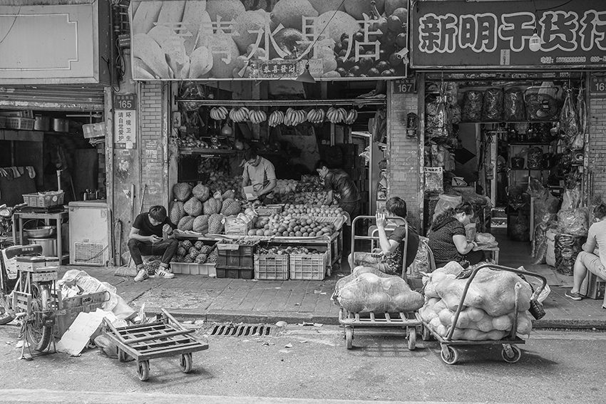 Fruit stand, Guangdong province, China