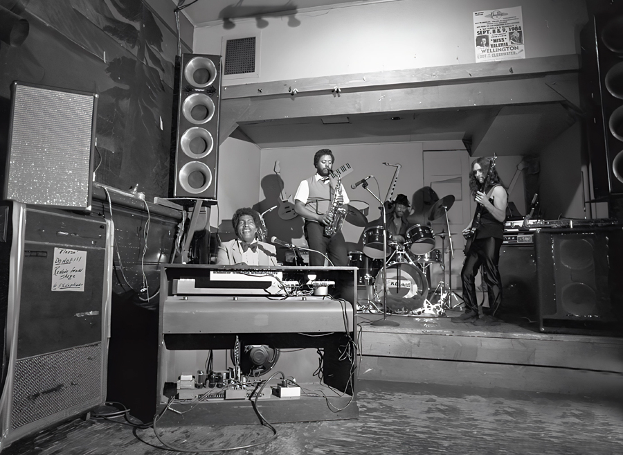 Charles Brown with his stage band